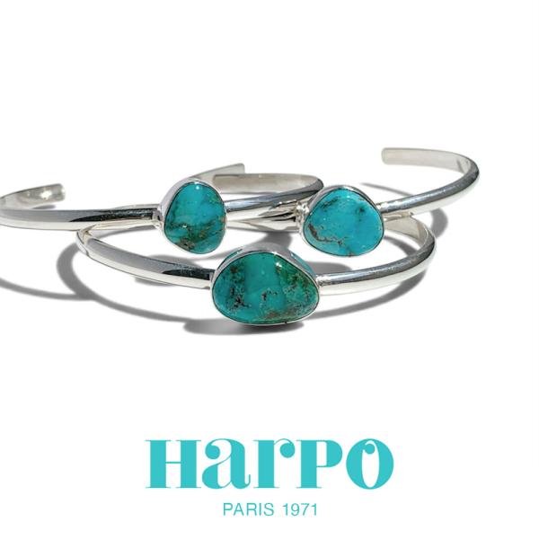 HARPO アルポ Turquoise &amp; Silver Bracelet BRW3TQ ターコイズ＆シルバー ブレスレット バングル ハルポ レディース