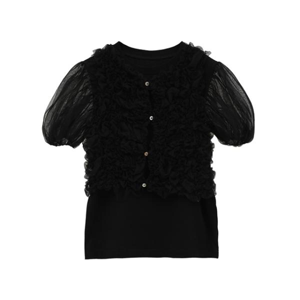 トップス CLANE TULLE VEST LAYERED TOPS TULLE VEST LAYERED TOPS｜TOPS(トップス)｜CLANE OFFICIAL