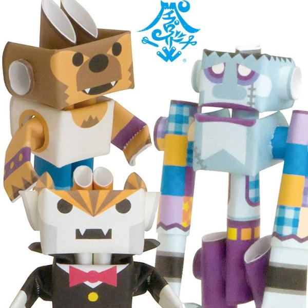 パイプロイド Piperoid キャラクターズ ドラッキー ウルフィー フランキー 動く紙工作 ペーパークラフト 可動 ロボット 作成キット 知育玩具 日本製 送料無料 Pip040 こうのとり 通販 Yahoo ショッピング