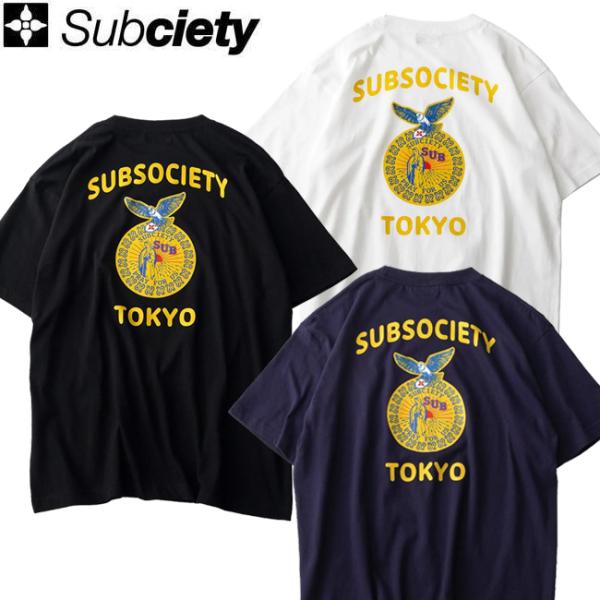 tシャツ Subciety サブサエティ SST SS TEE Black Navy White 半袖Tシャツ カットソー メンズ レディース