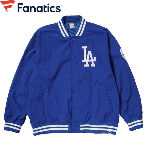 FANATICS製 Dodgers スタジャン Lサイズ ブルー Fanatics（ファナティクス） ジャケット MLB Los Angeles Dodgers LOGO