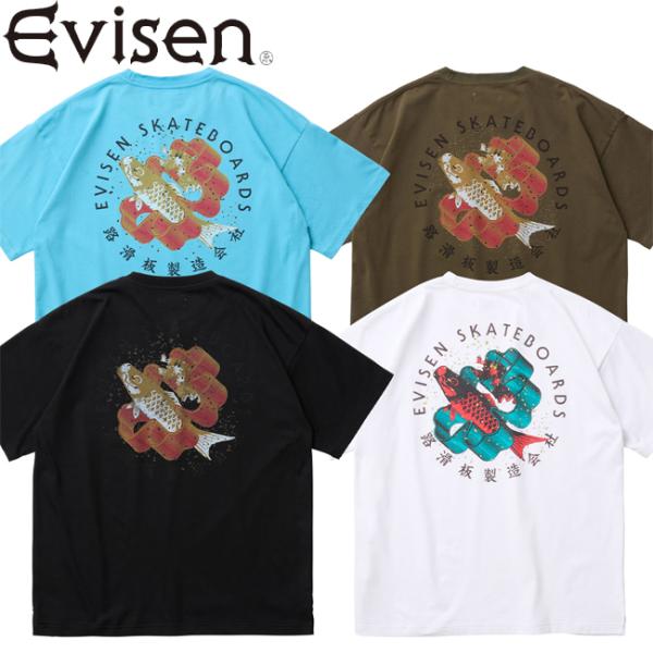 期間限定20%OFF！tシャツ Evisen エヴィセン EVI TARO S/S TEE Blue Black WHite Olive 半袖Tシャツ カットソー メンズ レディース