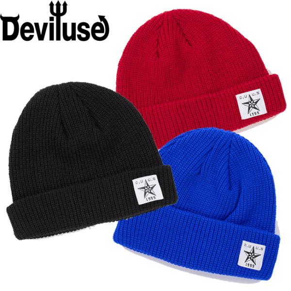 ビーニー Deviluse デビルユース Nautical Star Beanie Black Blue Red
