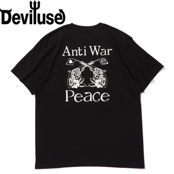 tシャツ Deviluse デビルユース Anti-War SS T-Shirts Black fw26022 半袖tシャツ カットソー メンズ レディース