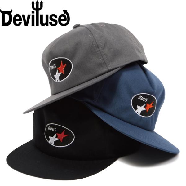 キャップ Deviluse デビルユース Dual Star Cap Black Charcoal Navy スナップバック 帽子 メンズ レディース
