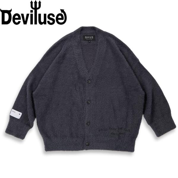 カーディガン Deviluse デビルユース Mohair Cardigan Charcoal fw26067 モヘア メンズ レディース