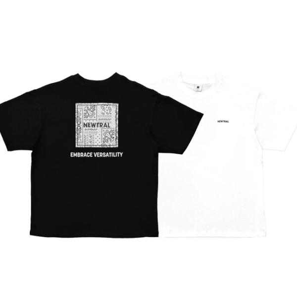 tシャツ NEWTRAL ニュートラル PAISLEY LOGO S/S T-Shirts Black White 半袖Tシャツ カットソー メンズ レディース