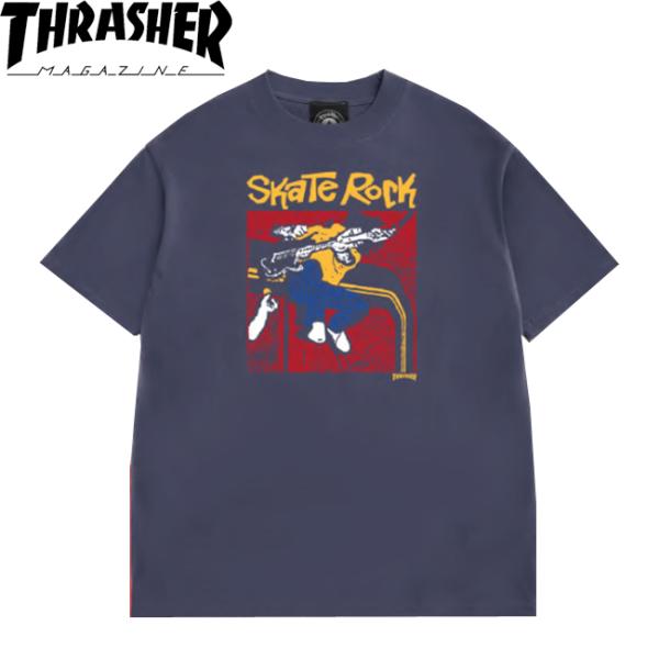 tシャツ THRASHER スラッシャー SKATE ROCK Vintage S/S T-Shirts USA Navy マガジン  ヴィンテージTシャツ 半袖Tシャツ カットソー メンズ レディース