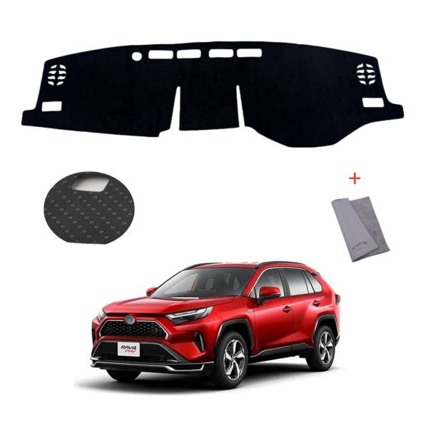 新型 RAV4 50系専用ダッシュボードマット 日焼け防止車内ダッシュボードカバー  フランネル素材保護ダッシュマット 滑り止め設計 RAV4内装 カスタムパーツ