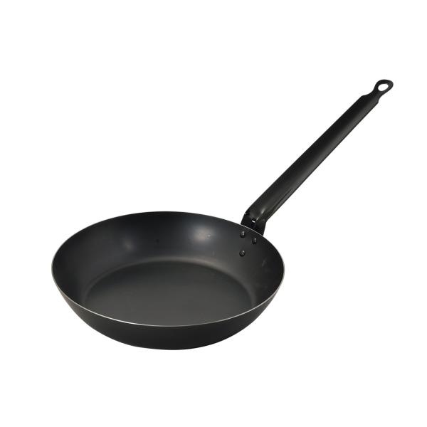 パール金属 HC-1022 鉄炎の技 フライパン26cm 【日本製 IH対応 ガス火 直火 オール熱対応 鉄製 燕三条製 ブラック 黒 鉄分補給 ステーキ】