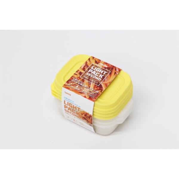 タケヤ ライトパック セカンド 300ml 3P イエロー 電子レンジOK 【3個