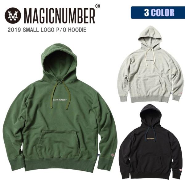 19 MAGIC NUMBER マジックナンバー パーカー プルオーバー フーディ 刺繍 ロゴ 2019年秋冬モデル SMALL LOGO P/O HOODIE 品番 19FW-MN-1006 日本正規品 stradiy_19fw-mn-1006