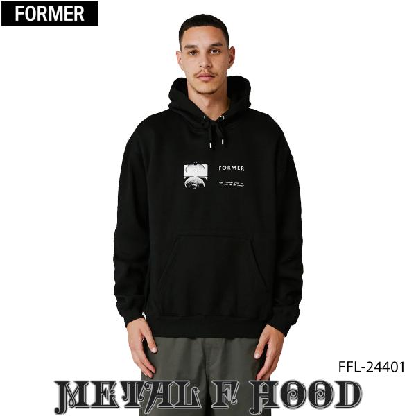 24 FORMER フォーマー フーディー L F HOOD パーカートップス 長袖 ロゴ メンズ 2024年秋冬 品番 FFL-24401 FFL24401 日本正規品 RVCA（ルーカ） 24 FORMER フォーマー フーディー METAL F HOOD