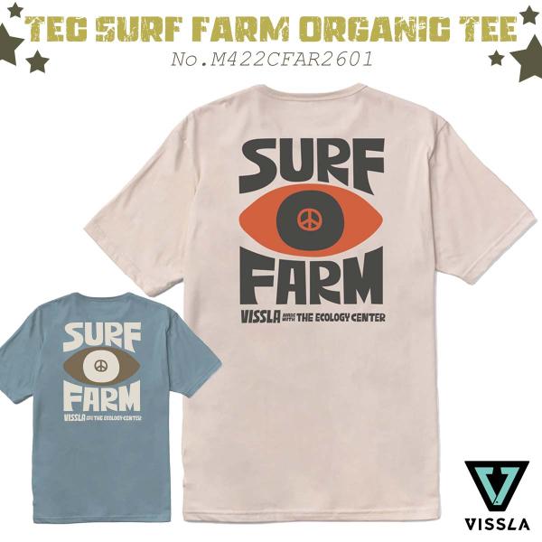 26 VISSLA ヴィスラ Tシャツ TEC Surf Farm Organic Tee 半袖 トップス ヴィンテージ ウォッシュ加工 サーフィン メンズ M422CFAR2601 2026年春夏 日本正規品