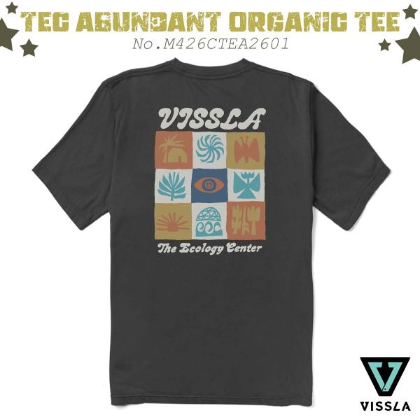 26 VISSLA ヴィスラ Tシャツ TEC Abundant Organic Tee 半袖 トップス ウォッシュ加工 サーフィン アウトドア ユニセックス M426CTEA2601 2026年春夏 日本正規品