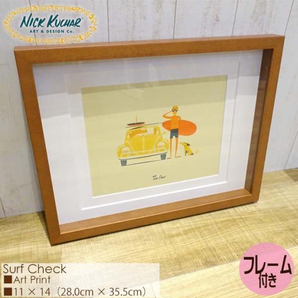 Nick Kuchar jbNJb`[ Surf Check Art Print MATTED PRINTS }bgvg A[gvg t[t _u}bgdグ zZbg G Ki