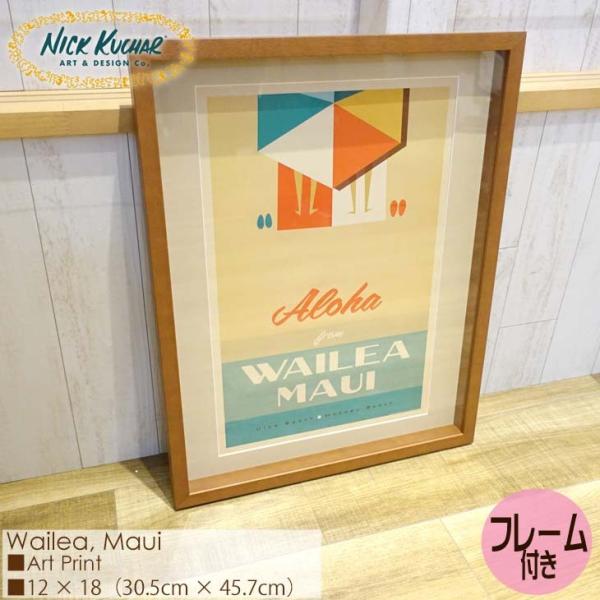Nick Kuchar jbNJb`[ Wailea Maui MATTED PRINTS Hawaii Travel Print }bgvg nCgxvg t[t VO}bg Ki