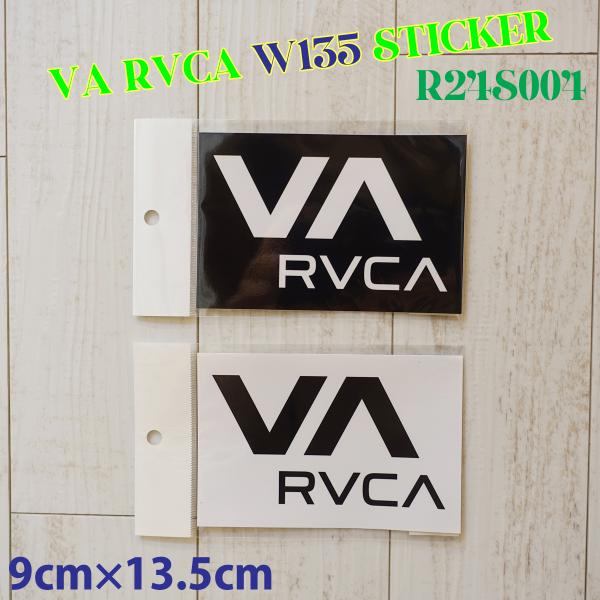 あすつく 速達メール便発送 即日出荷 送料200円！VA RVCA W135 STICKER【RVCA(ルーカ)】のロゴステッカーです。ベーシックタイプのロゴステッカーはどこに張り付けても相性抜群◎●品番：R24S004●カラーWHTBLK...