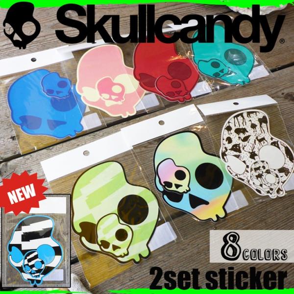 Skullcandy スカルキャンディー sticker ステッカー シール ロゴステッカー サーフィン 大小2枚セット