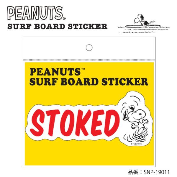 SNOOPY Xk[s[ T[t{[h XebJ[ SURF'S UP V[ T[tB s[ibc PEANUTS SURF BOARD STICKER i SNP-19012 {Ki