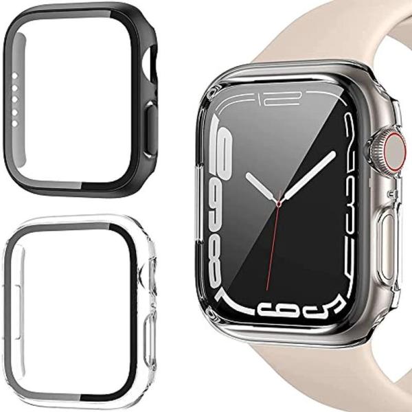Calin1店2枚入りWiki VALLEY 対応 強化ガラス Series7用 Apple アップルウォッチ7 41mm Watch ケース  保護カバー