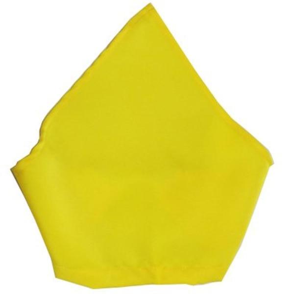 子供が自分でかぶれるゴム付き子供用三角巾 無地（紺・赤・ピンク・水色・格子柄水色・格子柄ピンク・白） (黄色)  :20220204150754-00522:ストレージリク 通販 