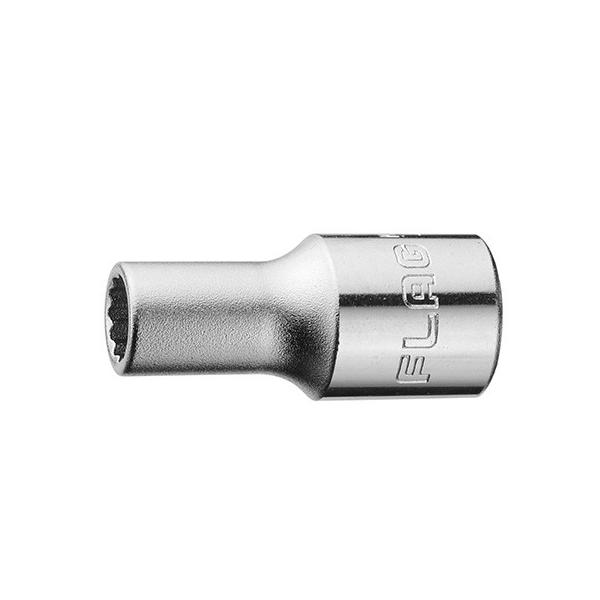 厳選されたクロームバナジウム鋼を鍛造・熱処理した、強靭で耐久性に優れたセミロングソケットです。[差込角] 3/8"(9.5mm)[サイズ] 8mm[全長] 40mm[ポイント] 12角[材質] クロームバナジウム鋼[仕上げ] クロームメッキ