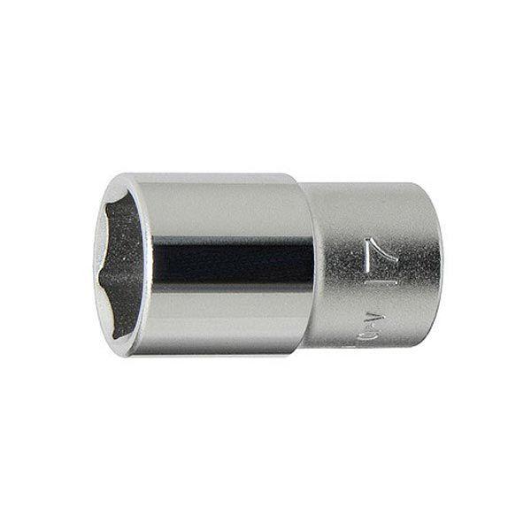 厳選されたクロームバナジウム鋼を鍛造・熱処理した、強靭で耐久性に優れたセミロングソケットです。[差込角] 3/8"(9.5mm)[サイズ] 17mm[全長] 40mm[ポイント] 6角[材質] クロームバナジウム鋼[仕上げ] クロームメッキ