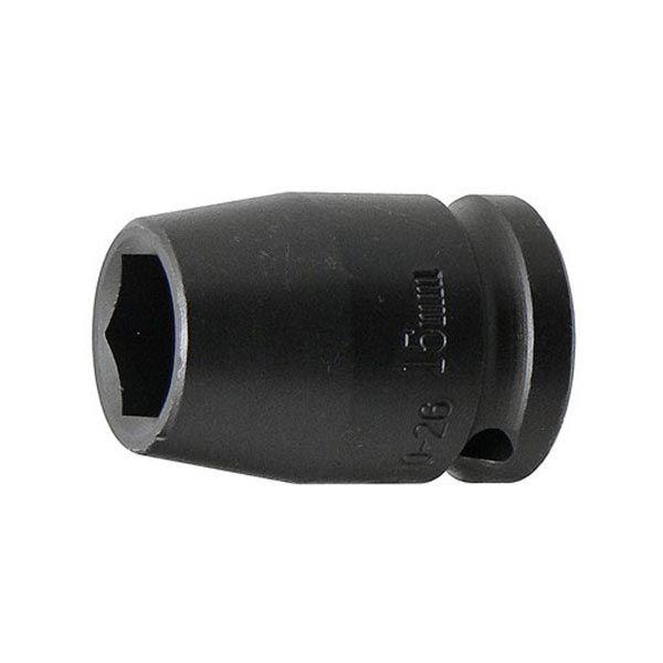 素材には優れた強度・耐衝撃性を持つクロームバナジウム鋼を使用したインパクトソケットです。[差込角] 1/2"(12.7mm)[サイズ] 15mm[全長] 40mm[重量] 100g[ポイント] 6角[材質] クロームバナジウム鋼[仕上げ] ...