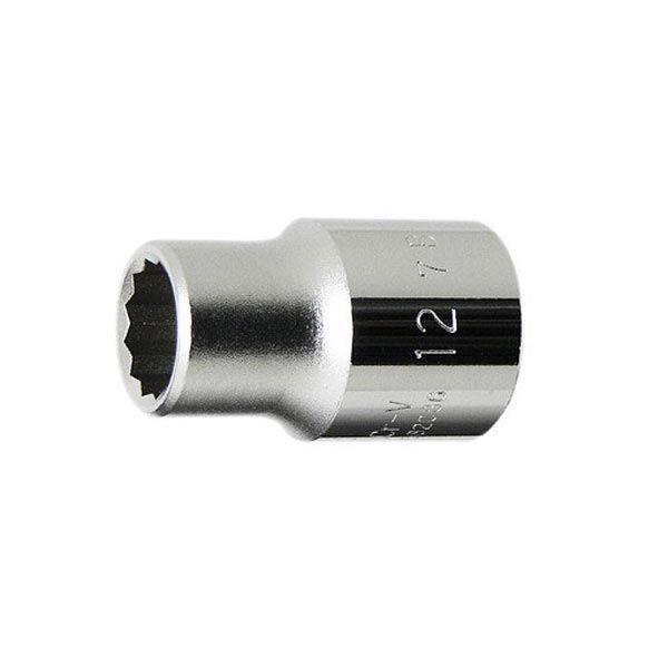 厳選されたクロームバナジウム鋼を鍛造・熱処理した、強靭で耐久性に優れたソケットです。高いトルクでのボルト、ナット締緩におすすめです。[差込角] 1/2"(12.7mm)[サイズ] 12mm[全長] 36mm[重量] 45g[ポイント] 12...