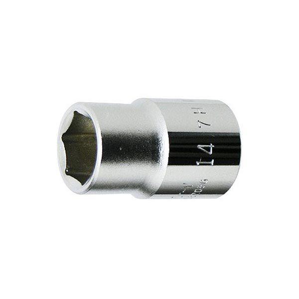 厳選されたクロームバナジウム鋼を鍛造・熱処理した、強靭で耐久性に優れたソケットです。高いトルクでのボルト、ナット締緩におすすめです。[差込角] 1/2"(12.7mm)[サイズ] 14mm[全長] 36mm[重量] 55g[ポイント] 6角...