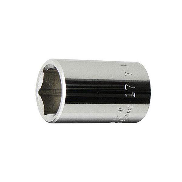 厳選されたクロームバナジウム鋼を鍛造・熱処理した、強靭で耐久性に優れたソケットです。高いトルクでのボルト、ナット締緩におすすめです。[差込角] 1/2"(12.7mm)[サイズ] 17mm[全長] 38mm[重量] 66g[ポイント] 6角...