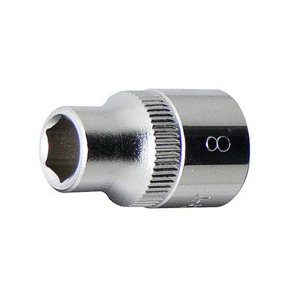 厳選されたクロームバナジウム鋼を鍛造・熱処理した、強靭で耐久性に優れたソケットです。ソケットの周囲に滑り止めのローレット加工(ナールドデザイン)つきで、手回しもしやすい。[差込角] 3/8"(9.5mm)[サイズ] 8mm[全長] 27mm...