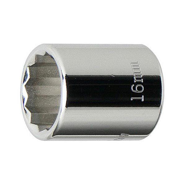 厳選されたクロームバナジウム鋼を鍛造・熱処理した、強靭で耐久性に優れた、工具箱に常備しておきたいスタンダードソケットです。[差込角] 3/8"(9.5mm)[サイズ] 16mm[全長] 27mm[重量] 42g[ポイント] 12角[材質] ...