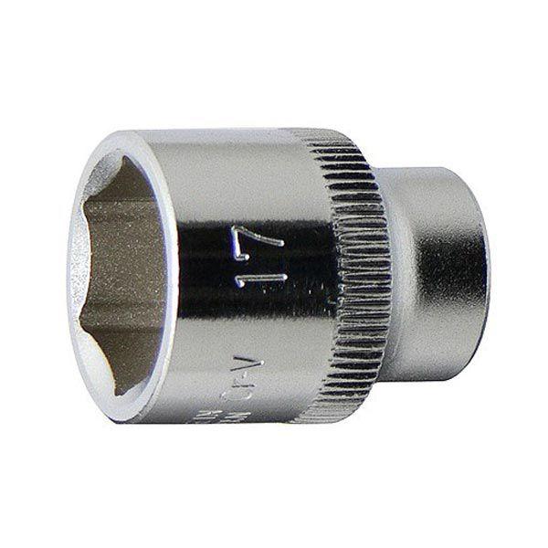 厳選されたクロームバナジウム鋼を鍛造・熱処理した、強靭で耐久性に優れたソケットです。ソケットの周囲に滑り止めのローレット加工(ナールドデザイン)つきで、手回しもしやすい。[差込角] 3/8"(9.5mm)[サイズ] 17mm[全長] 30m...
