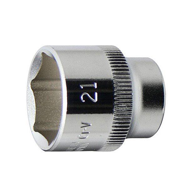 厳選されたクロームバナジウム鋼を鍛造・熱処理した、強靭で耐久性に優れたソケットです。ソケットの周囲に滑り止めのローレット加工(ナールドデザイン)つきで、手回しもしやすい。[差込角] 3/8"(9.5mm)[サイズ] 21mm[全長] 30m...