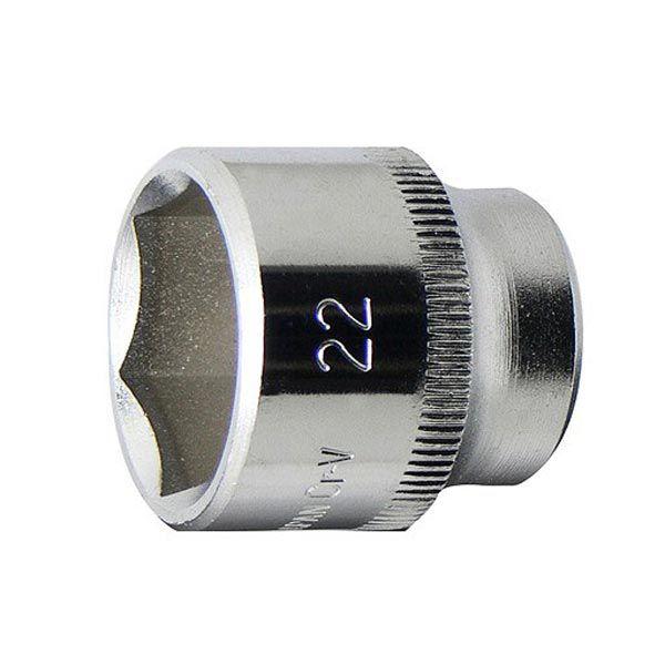 厳選されたクロームバナジウム鋼を鍛造・熱処理した、強靭で耐久性に優れたソケットです。ソケットの周囲に滑り止めのローレット加工(ナールドデザイン)つきで、手回しもしやすい。[差込角] 3/8"(9.5mm)[サイズ] 22mm[全長] 30m...