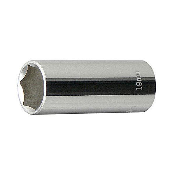 厳選されたクロームバナジウム鋼を鍛造・熱処理した、強靭で耐久性に優れたソケットです。奥まった場所やボルトが突き出たナットの脱着などにはディープソケットの使用をおすすめします。[差込角] 3/8"(9.5mm)[サイズ] 19mm[全長] 6...