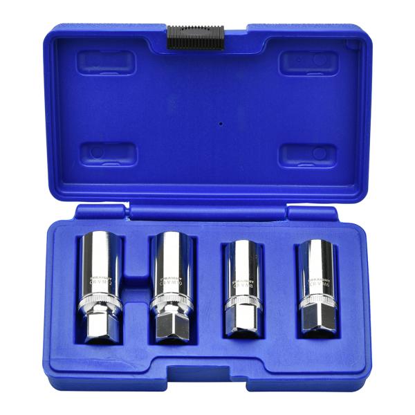 スタッドボルトの取り外しに便利なスタッドボルトリムーバーです。長いボルトにも使用出来る様に、中央穴は貫通しています。[差込角] 1/2"(12.7mm)[サイズ] M6、M8、M10、M12[全長]M6、M8：60mmM10、M12：70mm