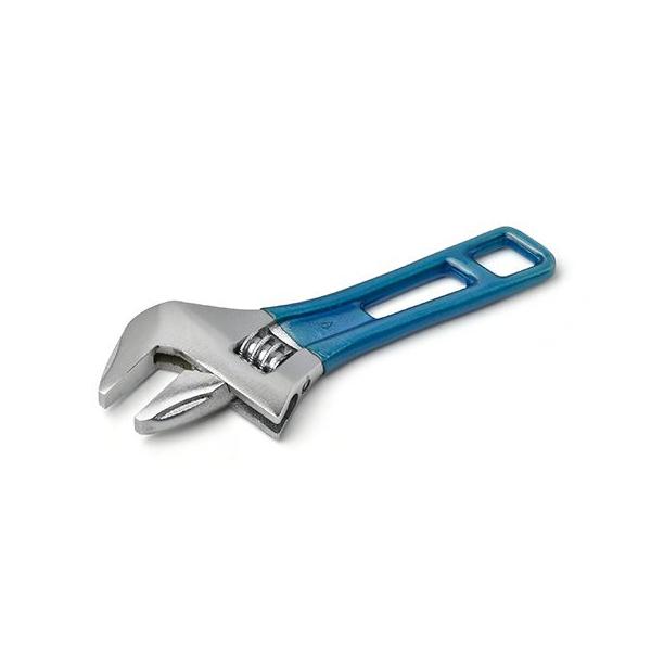 ボルト、ナットの締緩め作業に使用するモンキーレンチ(アジャスタブルレンチ)です。軽く、薄型でワイドな口開きで、開口部にはメモリ(mm)付きでサイズ確認などに便利です。取り回しの良いショートハンドル仕様。[最大開口] 30mm[全長] 140...