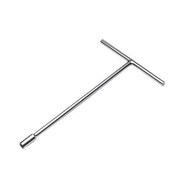 Tレンチソケット 8mmは、特にバイク整備に適したＴ型レンチで従来品に比べハンドル全長を短くし使いやすさを向上させています。[サイズ] 8mm[全長] 250mm[ハンドル全長] 150mm[軸径] φ8mm[重量] 160g[材質] クロ...