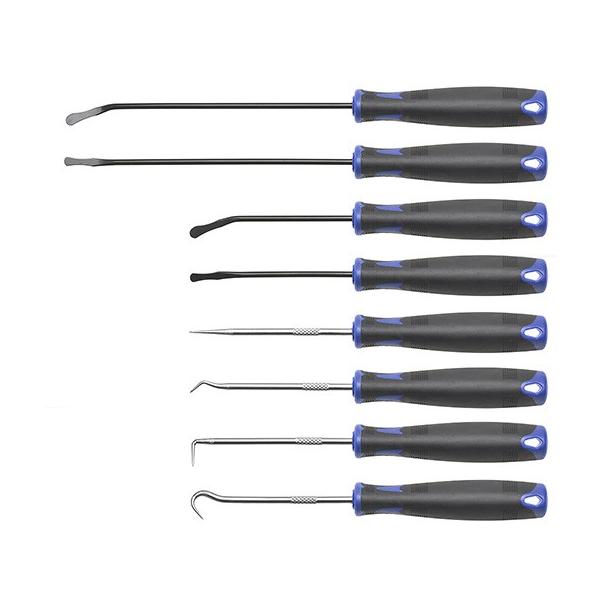 ミニフックシールリムーバーツールセットは、Oリングやシール類の取り外しに最適な小型フックが8本セットになった商品です。保管や持ち運びに便利な専用ケース付き。■ミニフック[全長］170mm×4種類■シールリムーバーセット[全長]・170mm×...