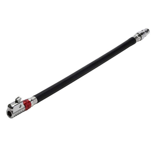 自動車やバイクのタイヤの空気入れに使用するホース付きのチャックです。エアーホースのカプラーに直接接続して使用できるクローズタイプです。[形状] ストレートタイプ[チャックタイプ] クローズタイプ[全長] 350mm[重量] 85g