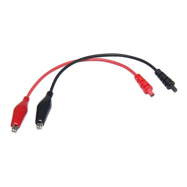 テストリードアタッチメント みの虫クリップタイプは、テストリード棒の先端に装着して使用します。クリップで測定物を固定できるので、手放しで測定ができます。[全長] 195mm[先端形状] みの虫クリップ[セット内容] 赤、黒 各×1[適応テス...