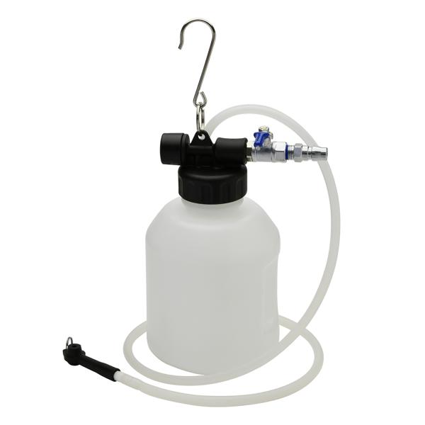 コンプレッサーの空気圧力を利用しタンク内に負圧を作り、ブレーキフルードの交換作業を行うことができるエアーブレーキブリーダーです。取り回しの良いミニサイズです。[全高] 210mm(フック除く)[幅] 115mm[タンク容量] 1,000ml...