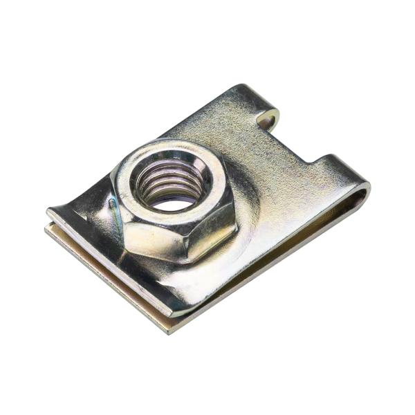 クリップナット M6-P1.0は、パネルなどをボルトで固定する場合に使用します。締結箇所の裏側に手や工具が入らない狭い場合に、簡単に裏側にナットを固定できるように、クリップと六角ナットが一体化されています。[入り数] 2[材質] スチール[...