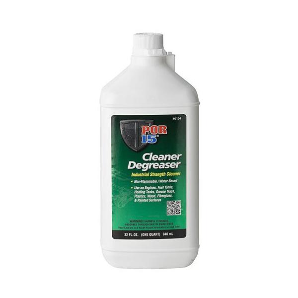 POR-15 クリーナーディグリーザー946mlは、水溶性脱脂・洗浄剤で部品に付着したオイルやグリース等を強力に除去します。[容量] 946ml[希釈方法] 原液1：湯1(タンク洗浄)〜5(標準)