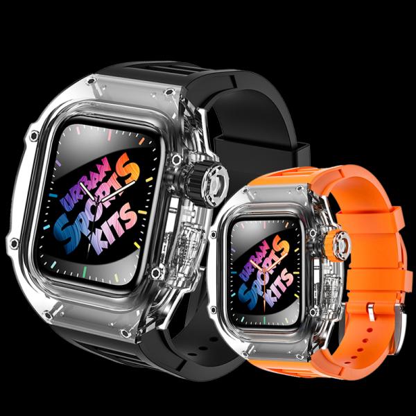 Apple watch アップルウォッチ クリアケース ラバーバンド シリーズ