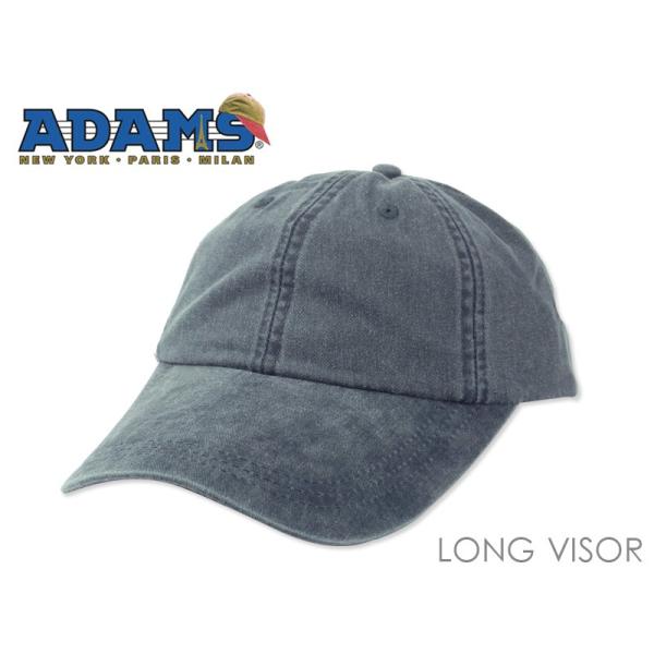 ADAMS【アダムス】SUNBUSTER -LOW PROFILE CAP NAVY ロングバイザーキャップ ネイビー 14576 23163