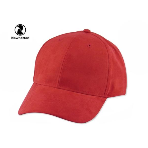 NEWHATTAN【ニューハッタン】SUEDE CAP RED スエード キャップ レッド 15353 [2016 無地 シンプル メンズ レディース]　20654